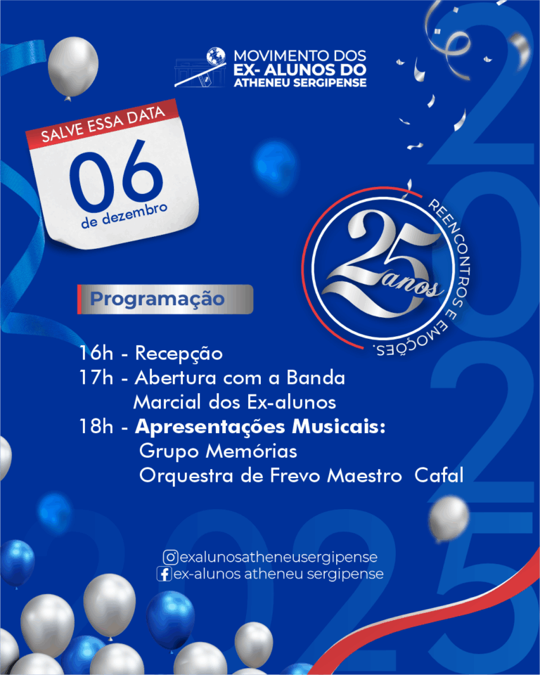 Ex-alunos do Atheneu anunciam programação oficial da festa dos 25 anos