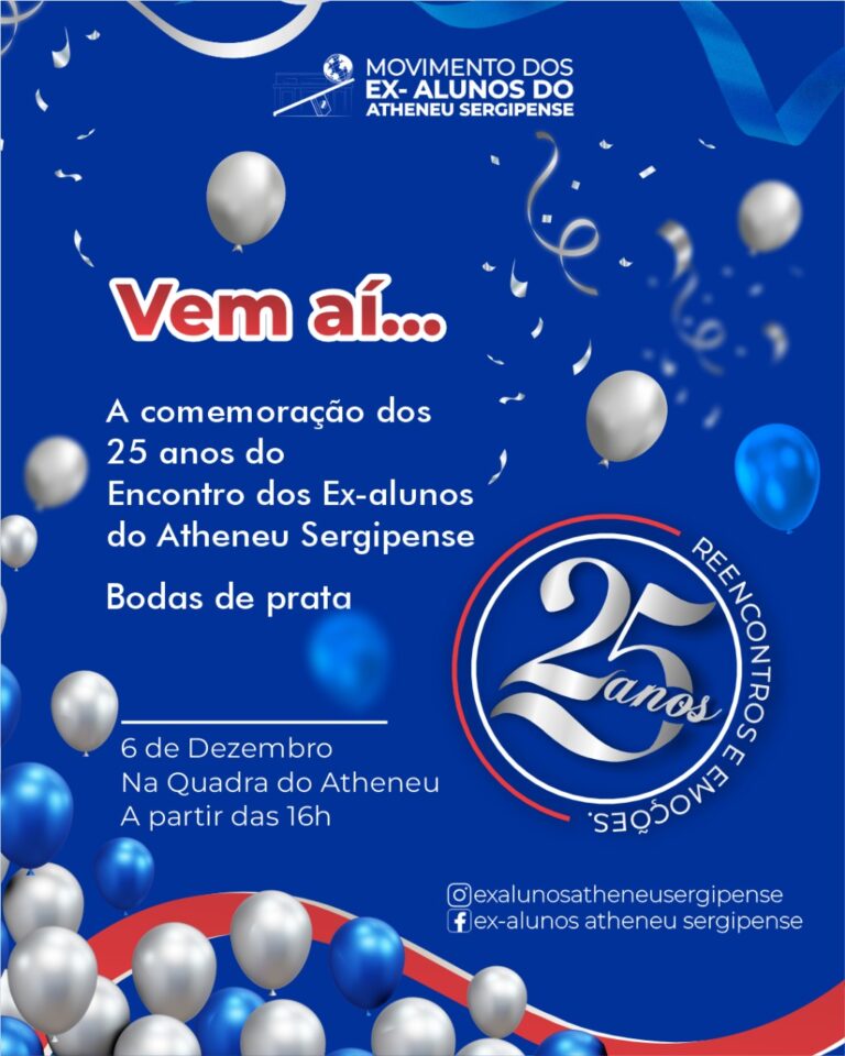 Ex-alunos do Atheneu Sergipense celebram 25 anos de reencontros em grande festa no dia 6 de dezembro